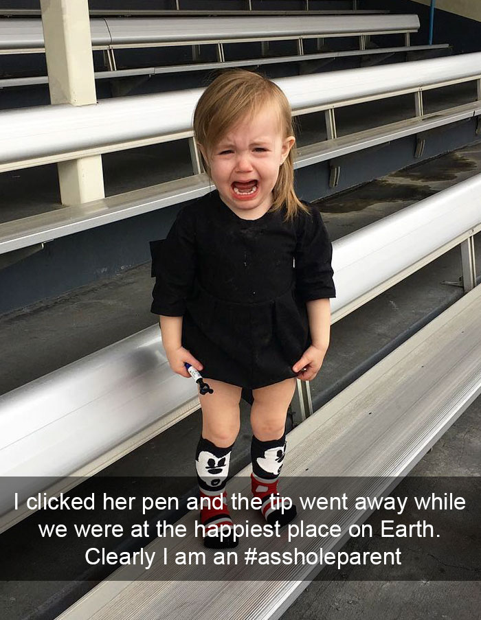 I Clicked Her Pen And The Tip Went Away While We Were At The Happiest Place On Earth... Clearly I Am An #assholeparent