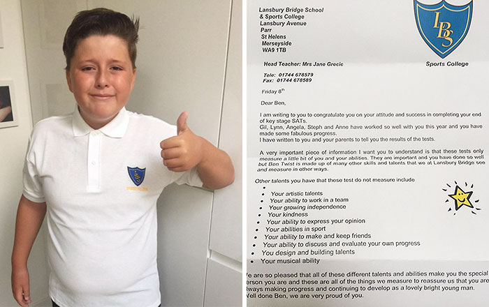 Boy With Autism Fails Exams, Receives The Most Unexpected Letter From School