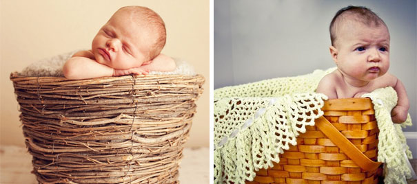 Cute Baby In A Basket. Nailed It