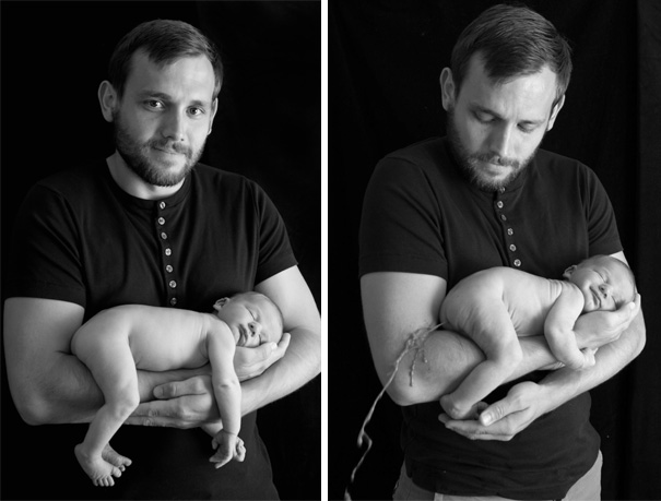 Happy Father With Baby Photoshoot. Nailed It