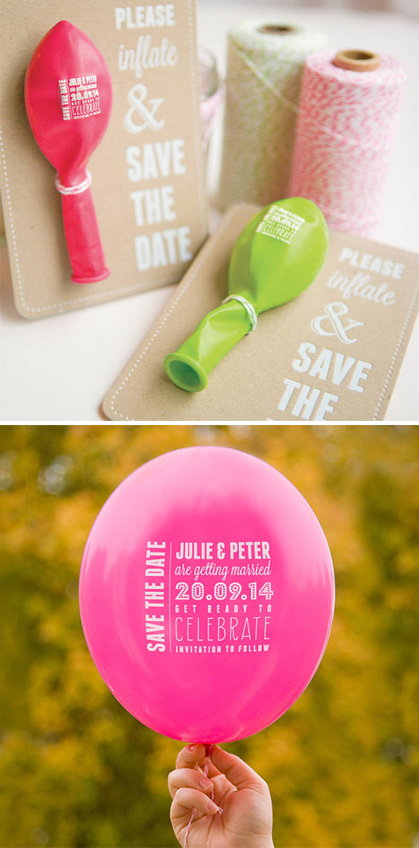 Wedding Save The Date Balloon Cards