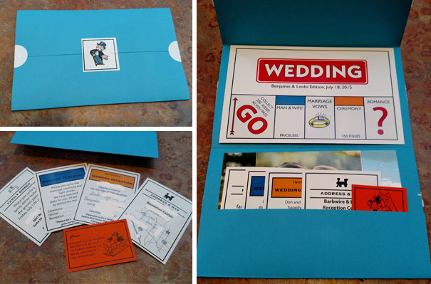 Monopoly-Themed Wedding Invitations