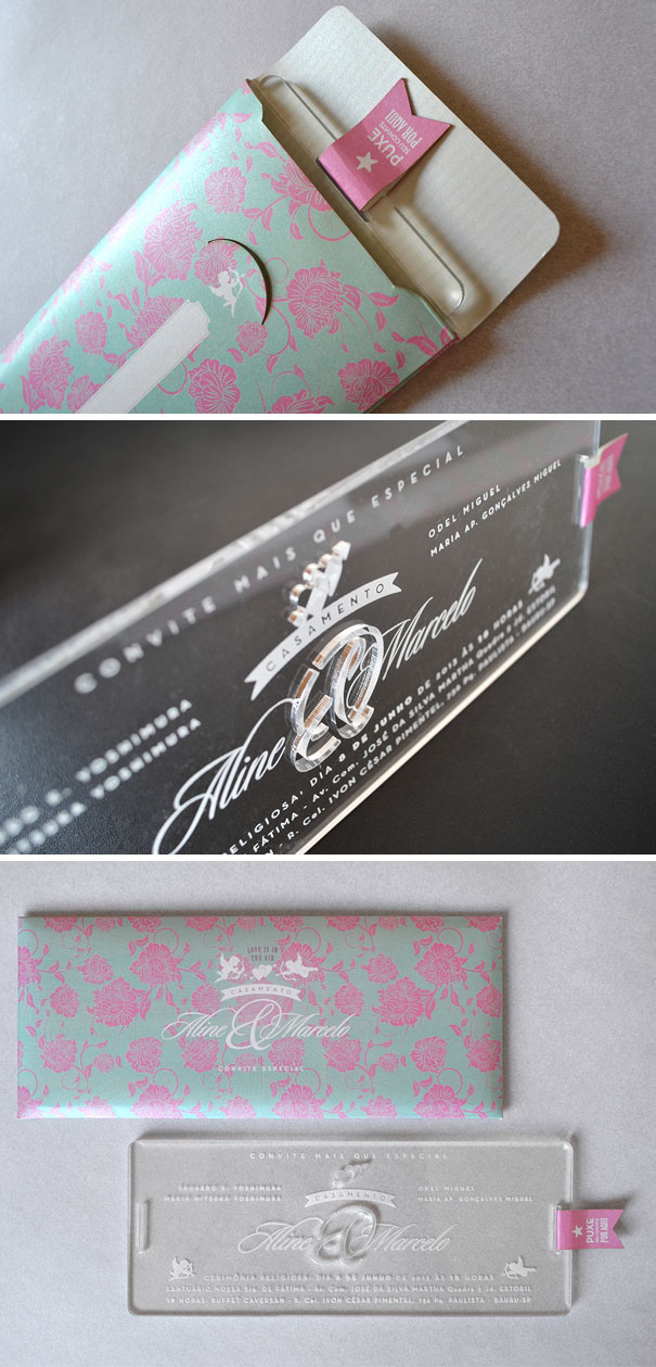Acrylic Engraved Wedding Invitations