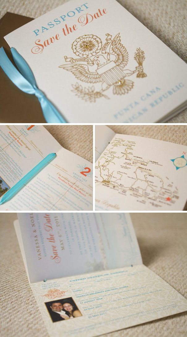 Traditional Passport Save The Date