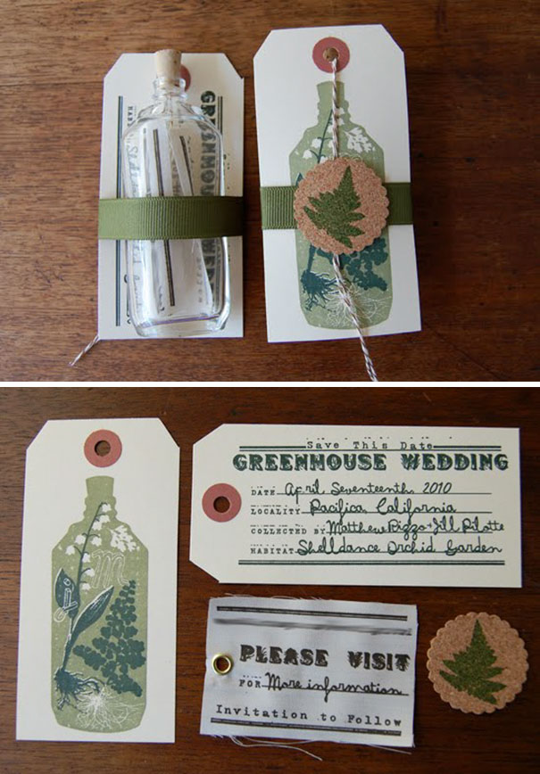 Message In A Bottle Wedding Invitations