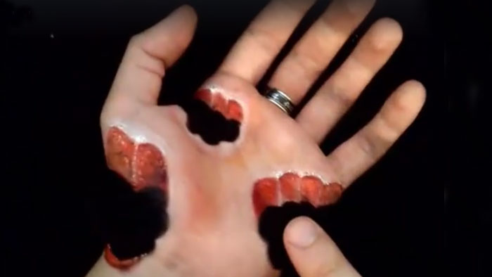 19-Year-Old French Artist Destroys His Hand With Body Art