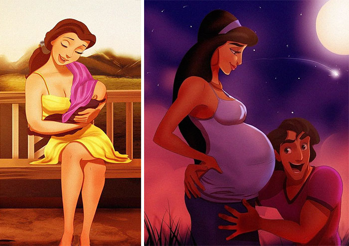 How Disney Princesses Would Look If They Were Mothers