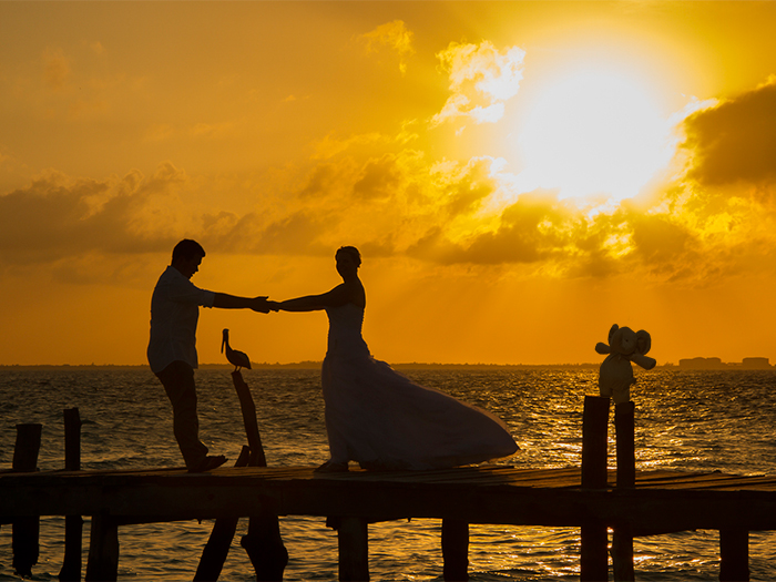 Best Elephant At A Sunset Wedding On Isla Mujeres In Mexico