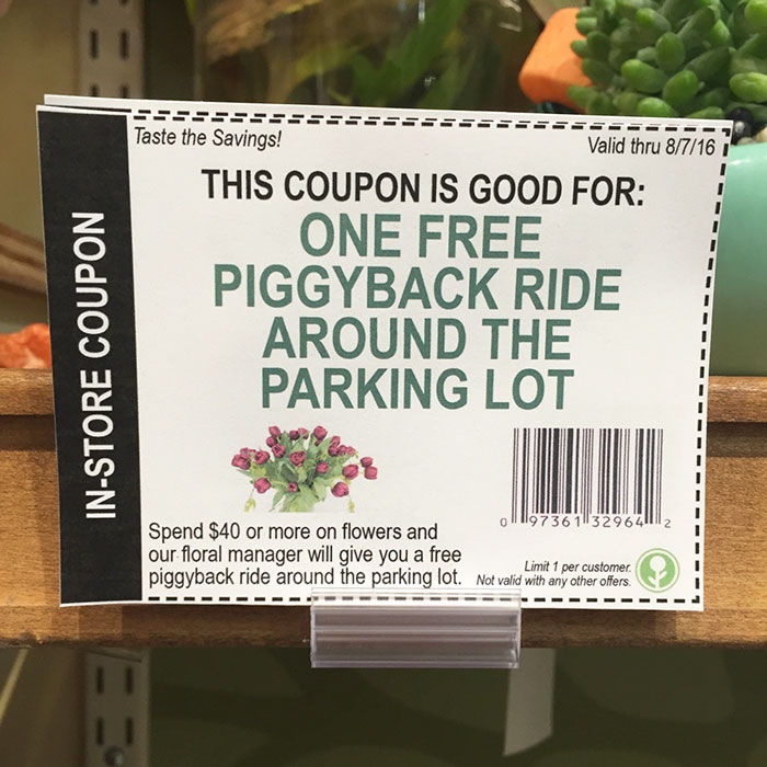 Fake In-store Coupons