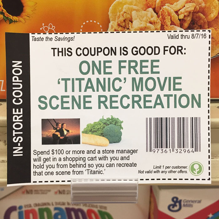 This Guy Left Some Fake In Store Coupons At The Grocery Store