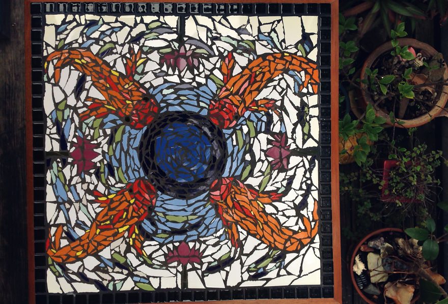 Artist Finds Beauty In Broken Things By Making Detailed Mosaic Art.
