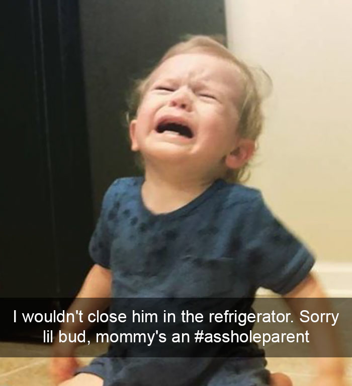 I Wouldn't Close Him In The Refrigerator. Sorry Lil Bud, Mommy's An #assholeparent