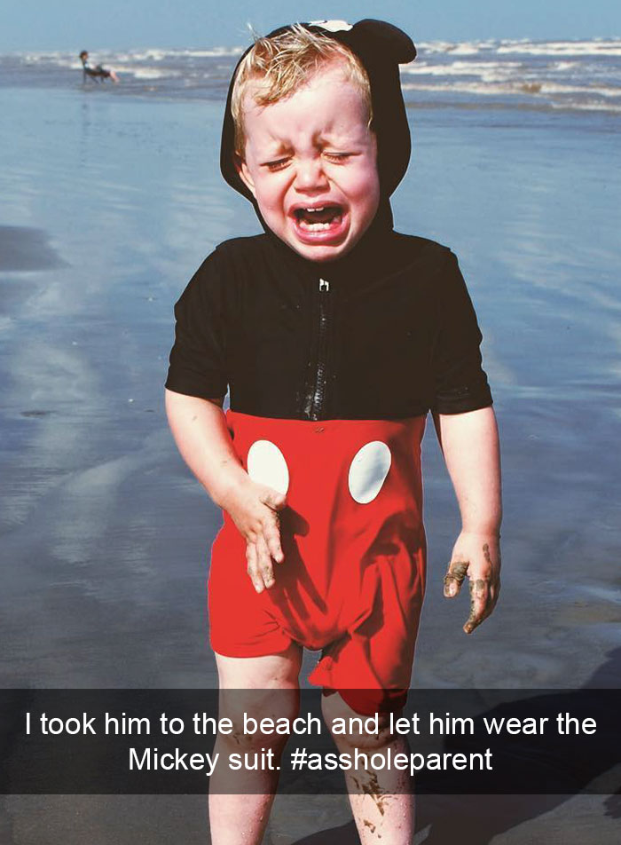 I Took Him To The Beach And Let Him Wear The Mickey Suit So I'm An #assholeparent