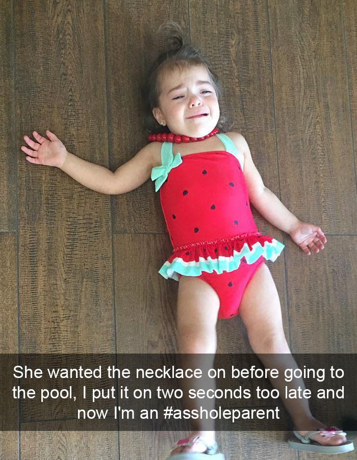 She Wanted The Necklace On Before Going To The Pool, I Put It On Two Seconds Too Late And Now I'm An #assholeparent