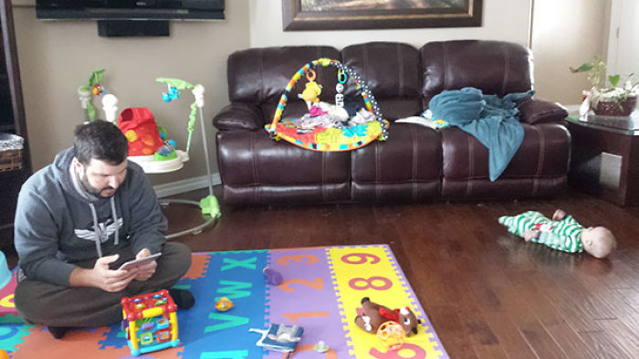 Attentive Dad Playing With Daughter