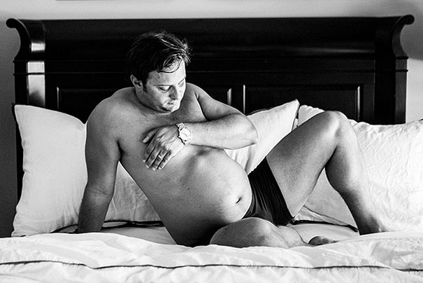 This Guy’s Wife Refused To Take Maternity Photos, So He Had Some Taken Of Himself Instead