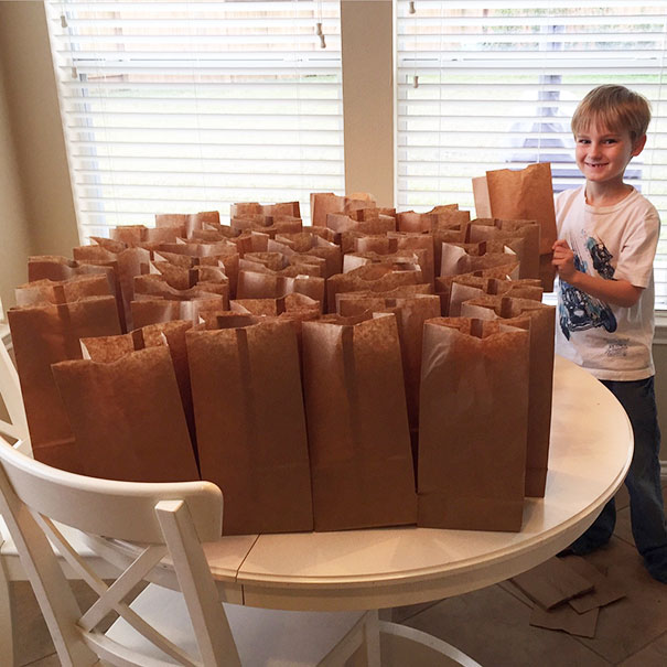 My Son Wanted To Use The $120 He Saved This Year To Help The Homeless. He Made Them Lunches