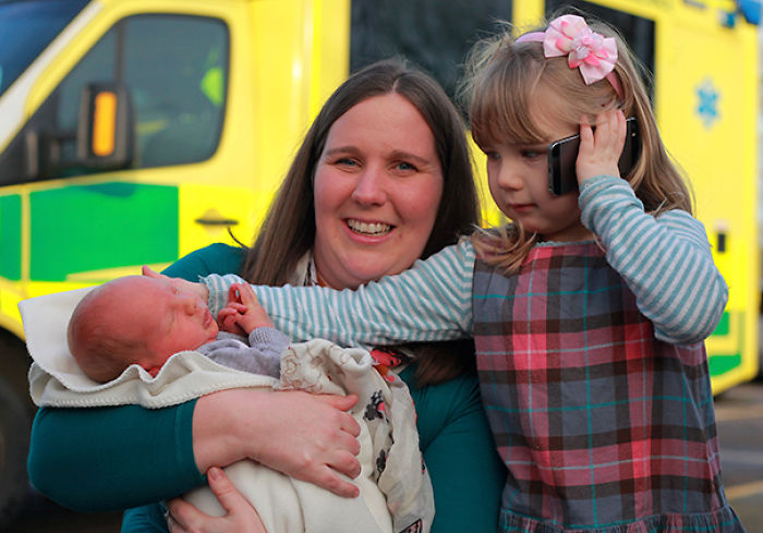 Three-Year-Old Girl Calls 999 When Her Pregnant Mom Falls Down The Stairs To Save Her and Baby's Lives