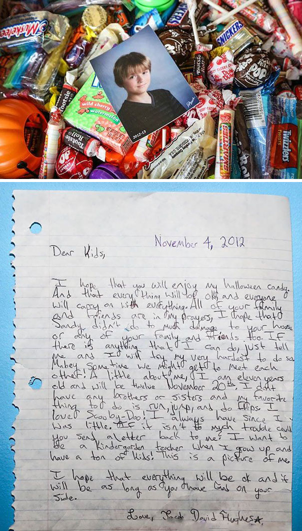 11-Year-Old Boy Donates All His Halloween Candy To Sandy Victims From New York And New Jersey