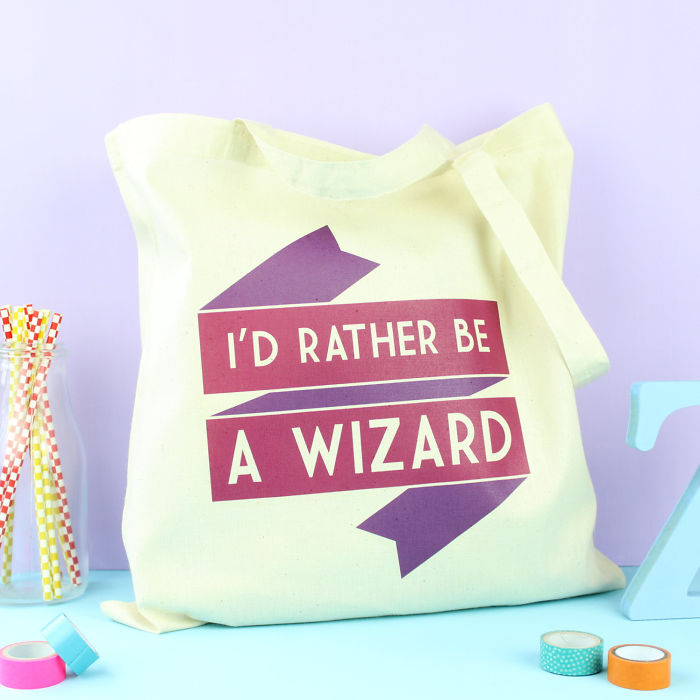 I'd Rather Be A Wizard Tote Bag