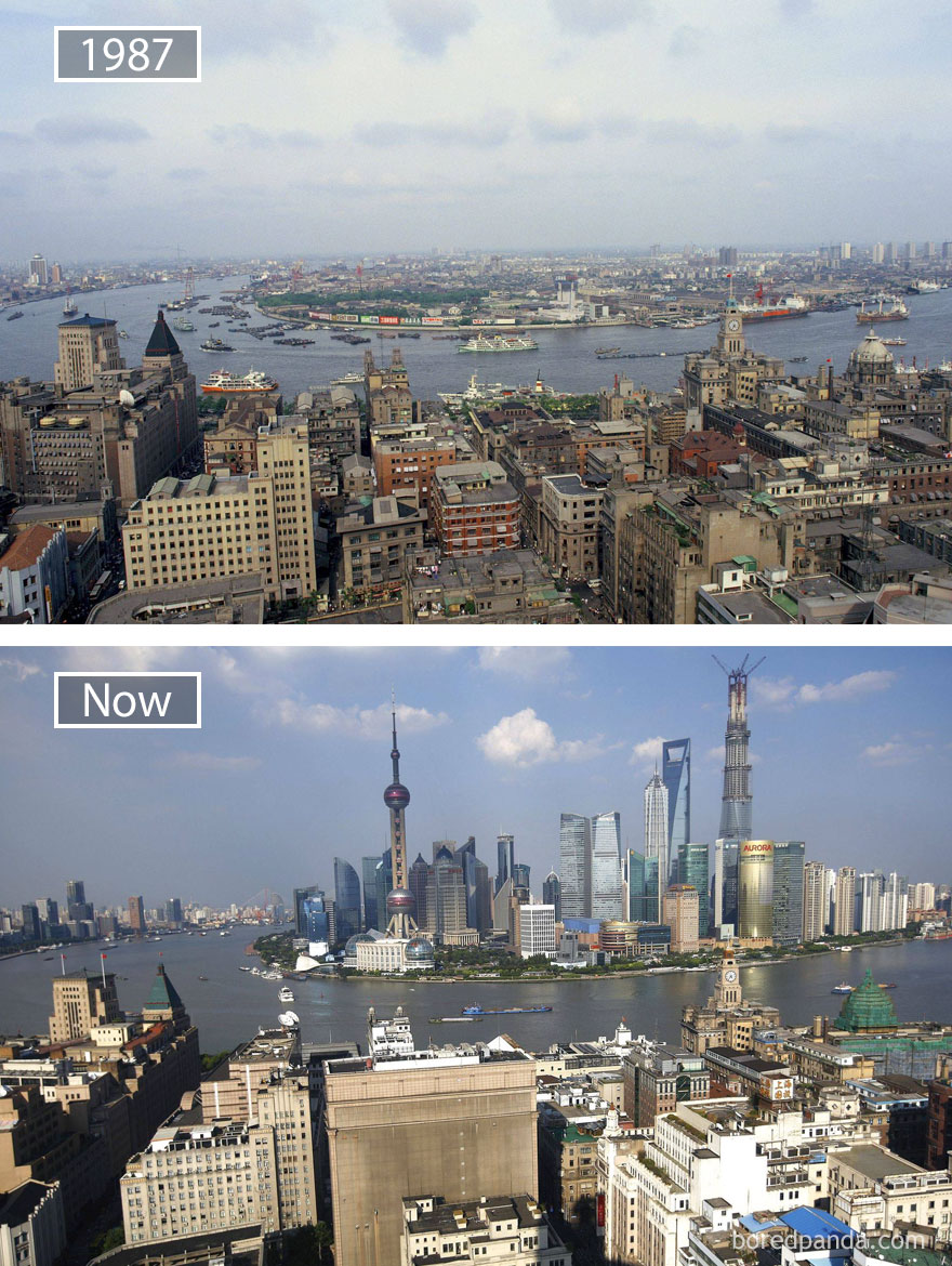 Shanghai, China - 1987 And Now