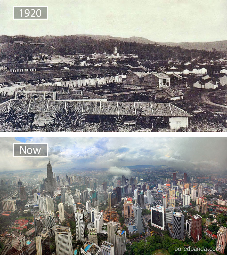Kuala Lumpur, Malaysia - 1920 And Present