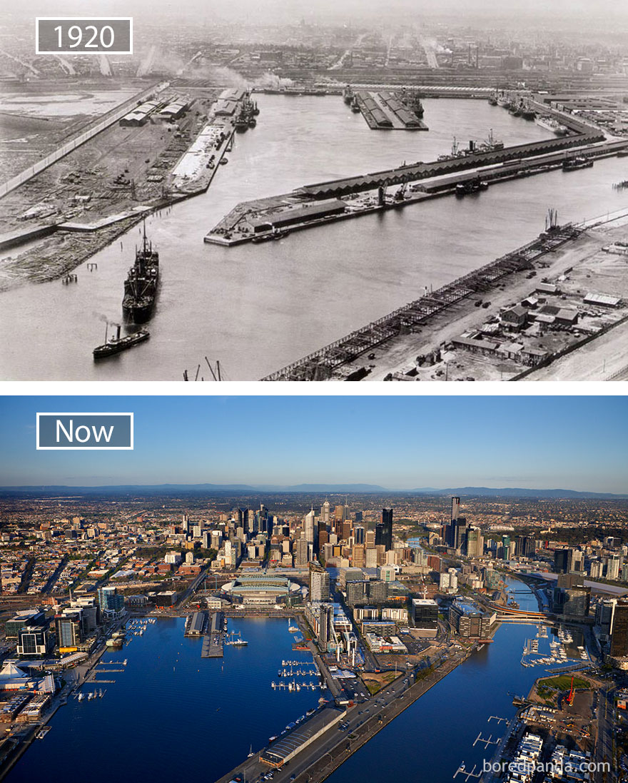 Melbourne, Australia - 1920 And Now