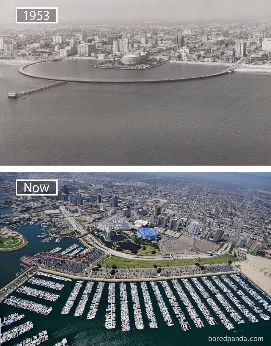 Long Beach, Usa - 1953 And Now
