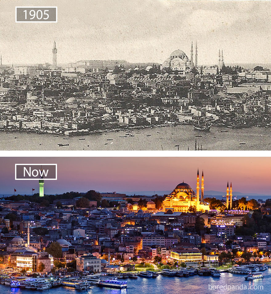 Istanbul, Turkey - 1905 And Now