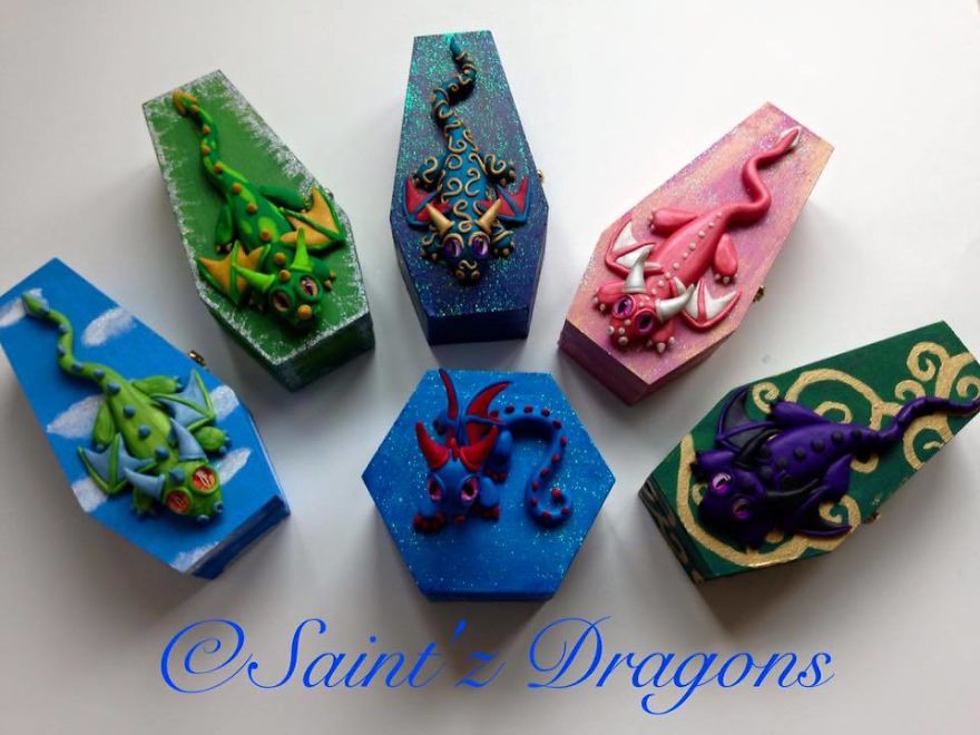 I Made Dragon Coffin Trinket Boxes