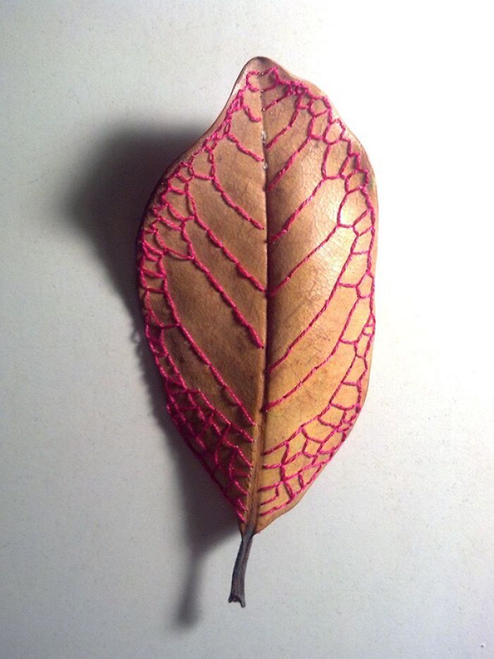 I Embroider Magnolia Leaves