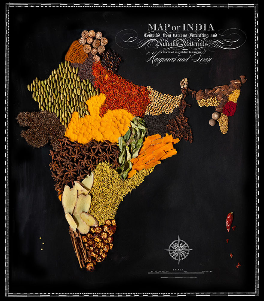 We Turned Iconic Food Of Different Countries And Continents Into Physical Maps
