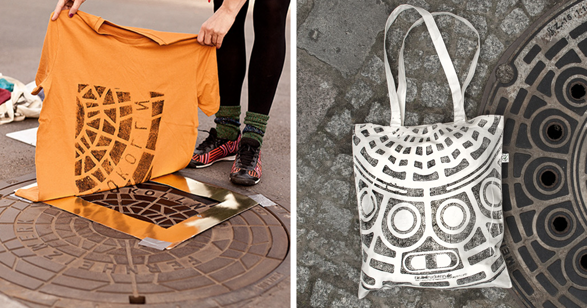 These Guys Use Urban Utility Covers To Print Bags And Shirts | Bored
