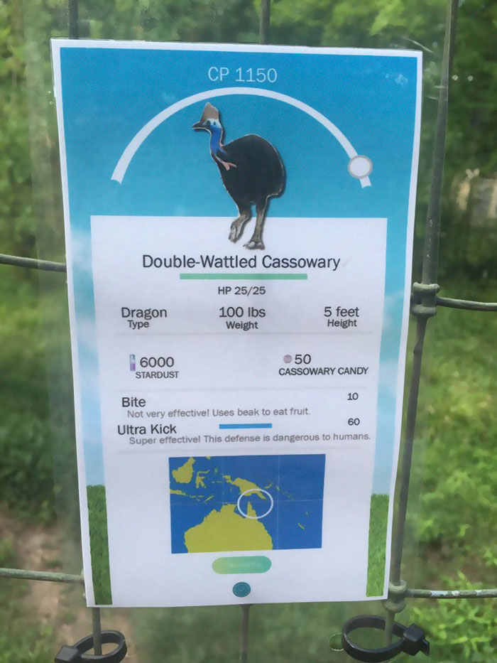 Zookeeper Can't Take It Anymore, Decides To Add Pokemon Go Signs Next To Animals