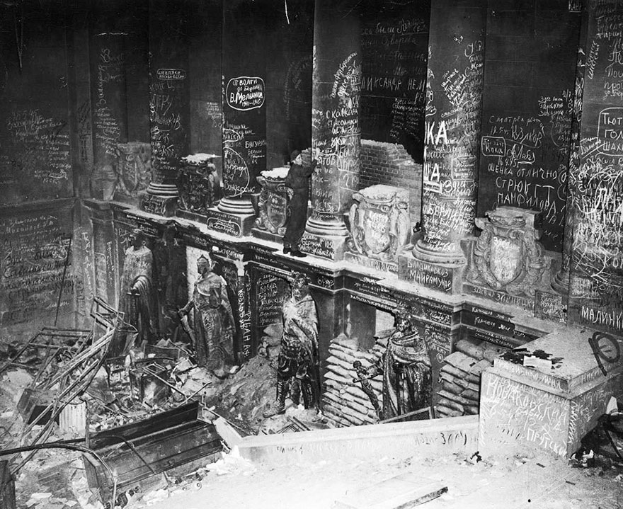 Soviet Troops Scrawled Graffiti In The Reichstag After They Took Berlin In 1945