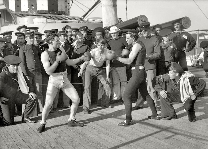 Boxing Match Aboard The U.S.S. New York, July 3, 1899