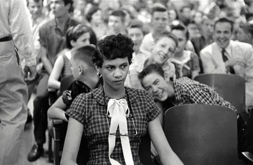Dorothy Counts - The First Black Girl To Attend An All White School In The United States - Being Teased And Taunted By Her White Male Peers At Charlotte’s Harry Harding High School, 1957