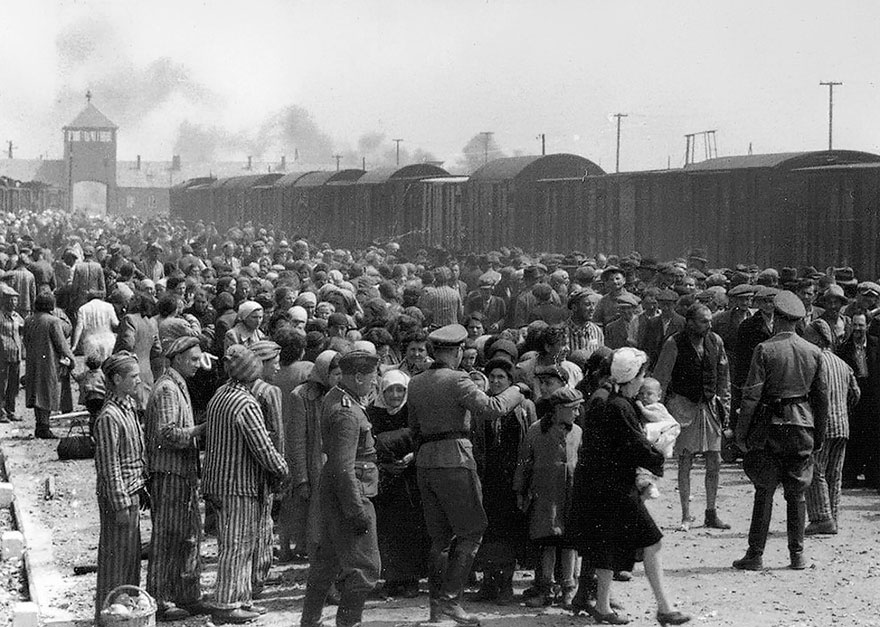 Hungarian Jews Being Selected By Nazis To Be Sent To The Gas Chamber At Auschwitz Concentration Camp, Auschwitz Album May-June 1944