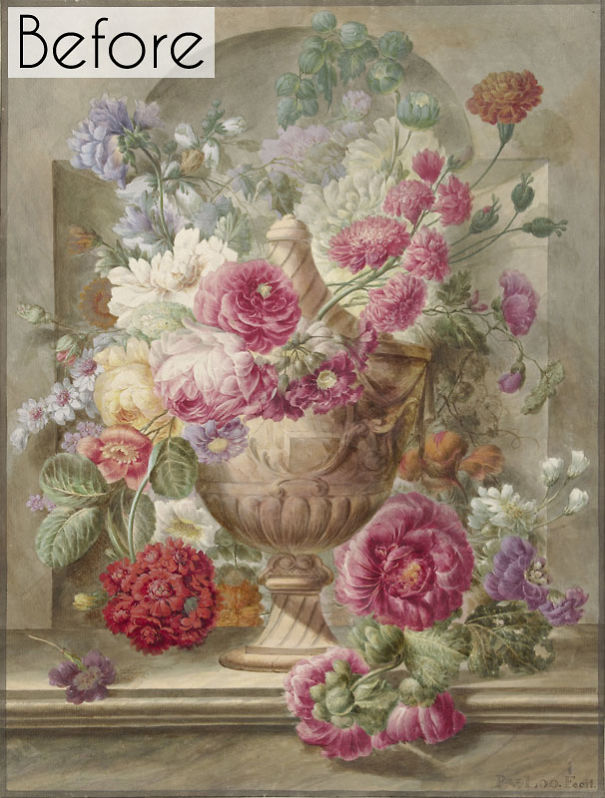 I Digitally Restore Florals Of The Masters