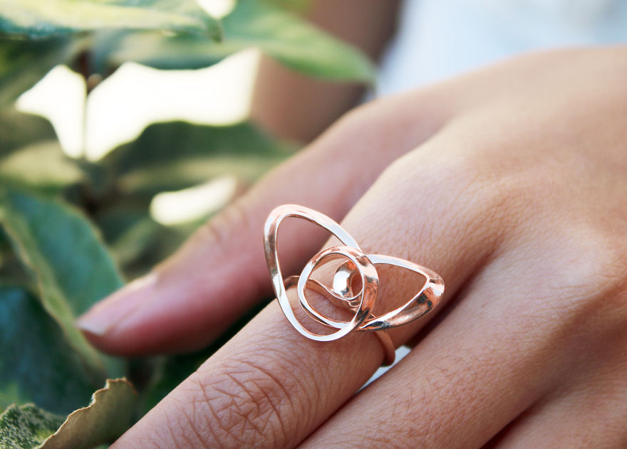 3d Printed Wire Heart Ring – Art Jewelry – Vulcan Jewelry