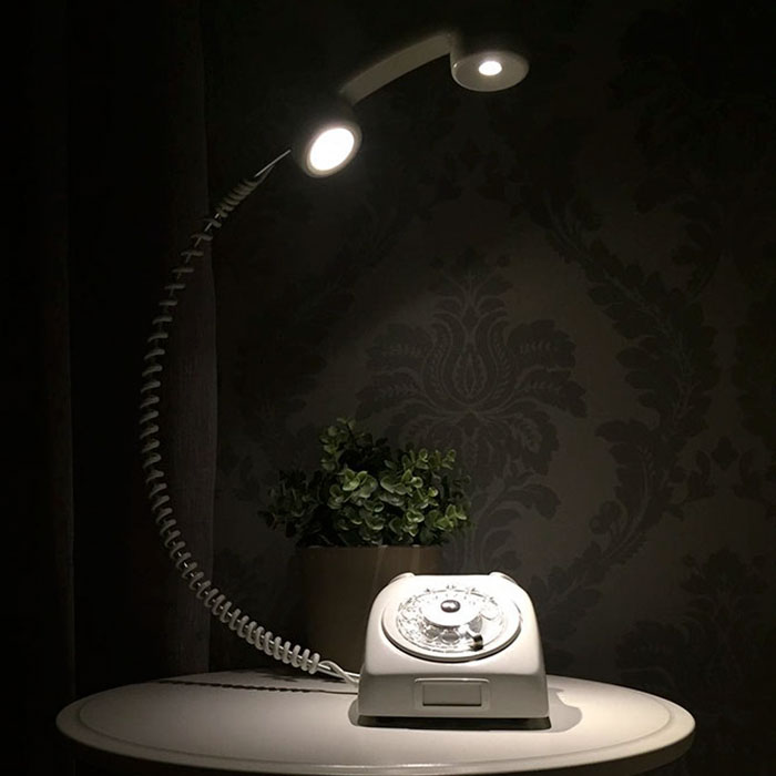 Creative Lamp Made From An Old Rotary Phone