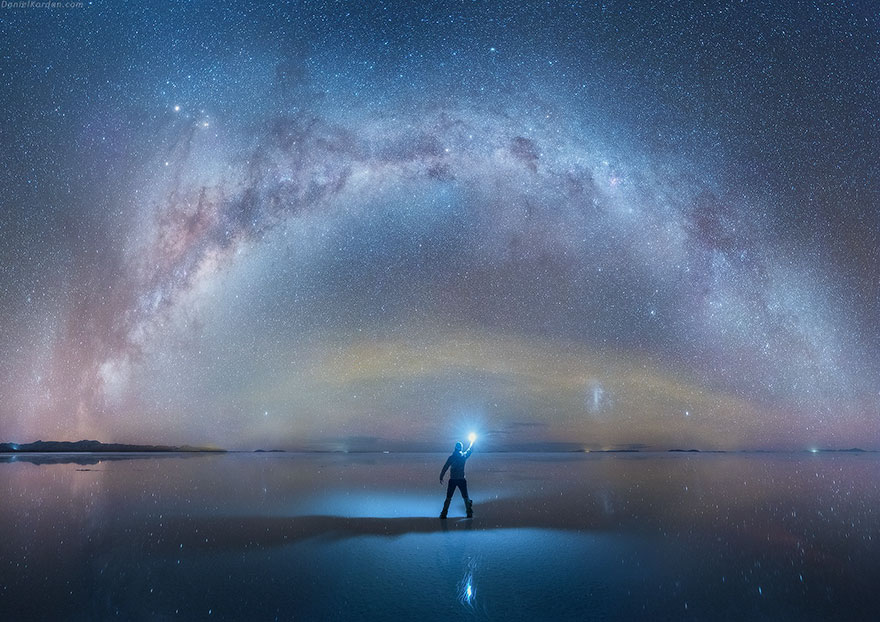 Russian Photographer Captures Breathtaking Photos Of Milky Way Mirrored On Salt Flats In Bolivia