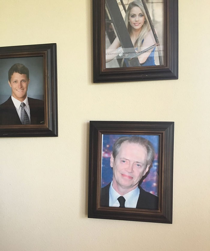 Son Secretly Replaces Family Photos With Steve Buscemi And His Mum Doesn't Notice It