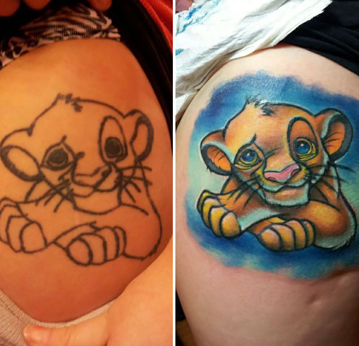 Simba Cub Fix Up Before & After