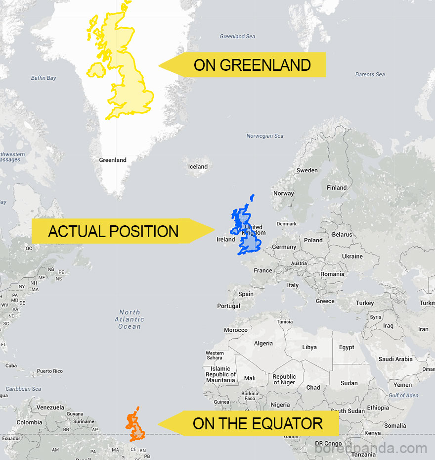Moving UK North And South Reveals How It Actually Compares To Other Countries