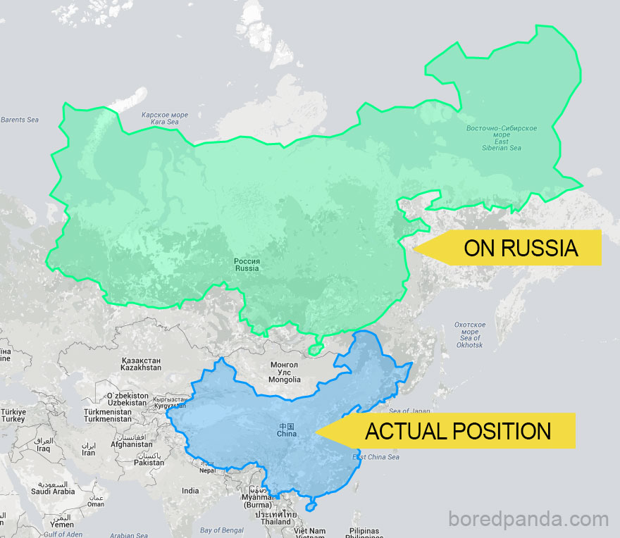 China Placed On Top Of Russia