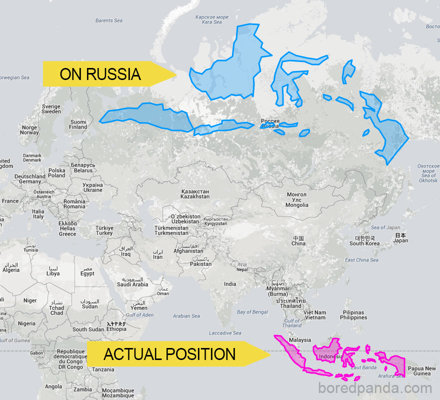 Indonesia Would Spread Almost Across The Whole Of Russia