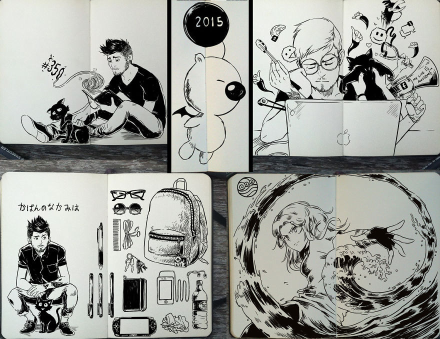 I Can See Into The Artist's Mind Through His Moleskine Drawings