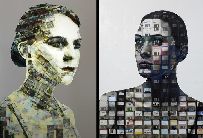 Paintings Used To Recycle And Upcycle Obsolete Technology Paintings Used To Recycle And Upcycle Obsolete Technology