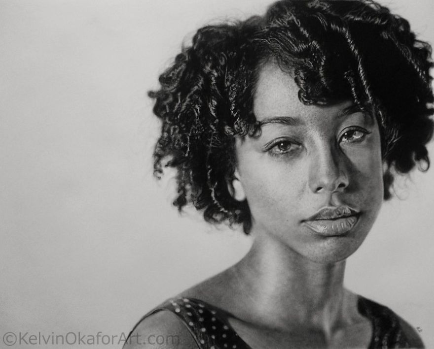 Very Detailed Black And White Pencil Drawing Portraits